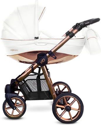 Kočárek Baby Active Mommy Glossy trojkombinace White/Rose gold - obrázek 1