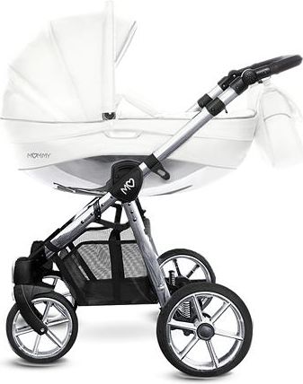 Kočárek Baby Active Mommy Glossy trojkombinace White/Silver - obrázek 1