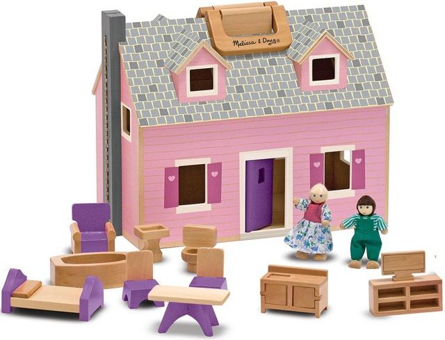 Domeček pro panenky - Přenosný kufříkový (M&D) - obrázek 1