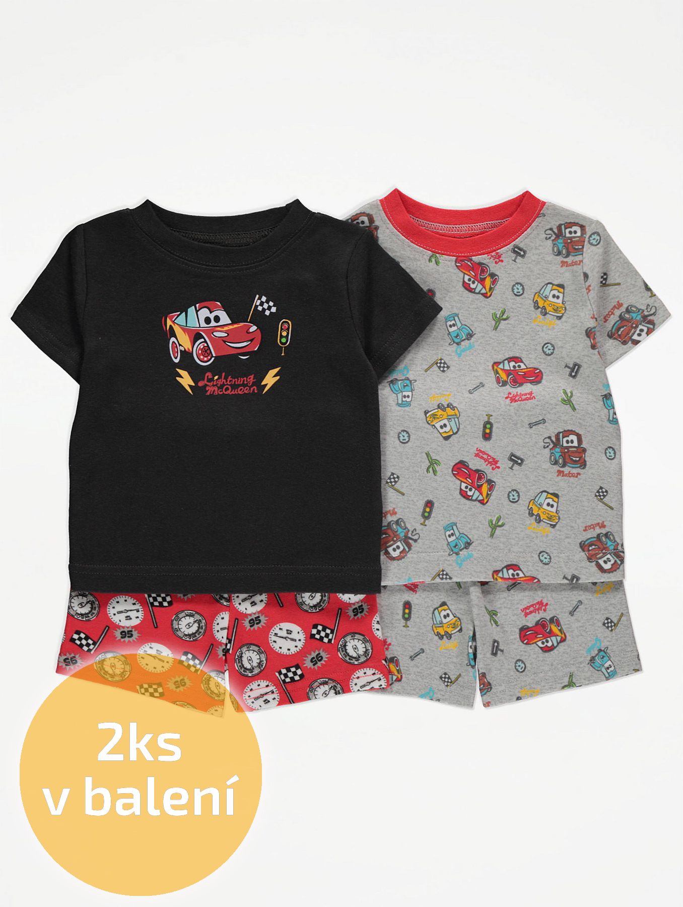 Kojenecká pyžama GEORGE, 2ks v balení, motiv The Cars Velikost: 74 - 80cm (9 - 12 měsíců) - obrázek 1