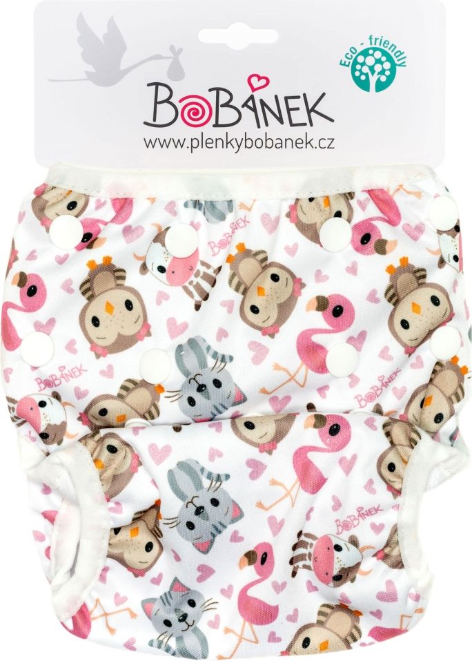 Bobánek Rostoucí plavky pro miminka - Růžová zvířátka - obrázek 1