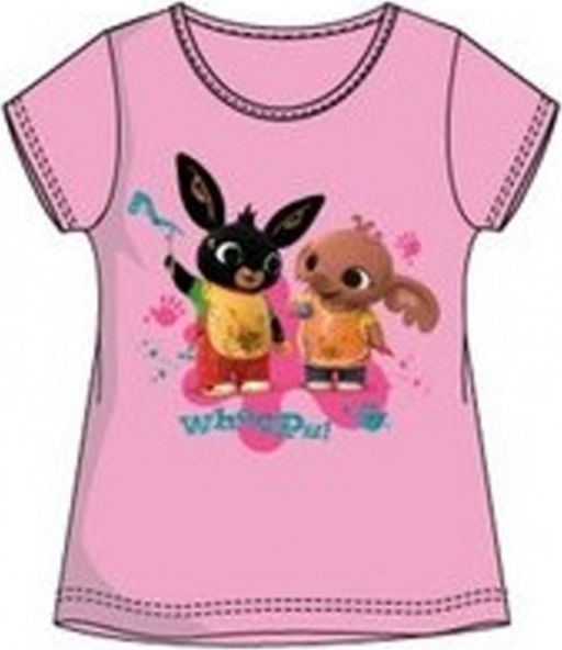 Sun City - Dívčí bavlněné tričko s krátkým rukávem zajíček Bing a Sula - sv. růžové 98 - obrázek 1