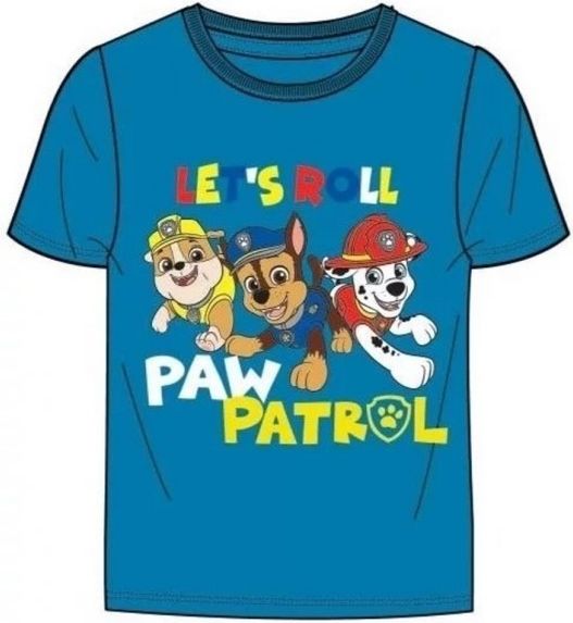 SpinMaster - Chlapecké bavlněné tričko s krátkým rukávem Tlapková patrola - LETŚ DOLL - modré 98 - obrázek 1