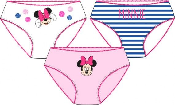 E plus M - Dívčí bavlněné spodní prádlo / kalhotky Minnie Mouse Disney - 3ks 104 - 110 - obrázek 1