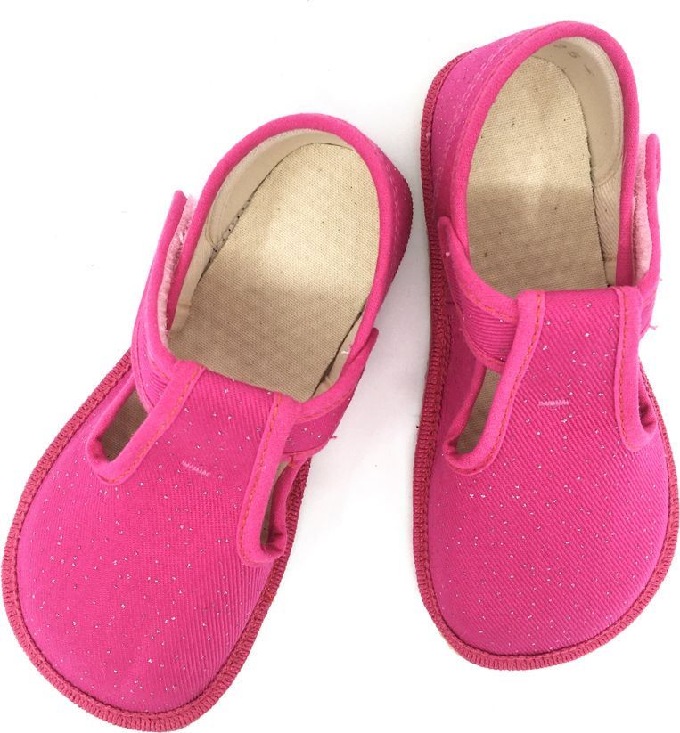 Beda barefoot bačkory růžová třpytka (BF 060010/W) Velikost: 22 - obrázek 2