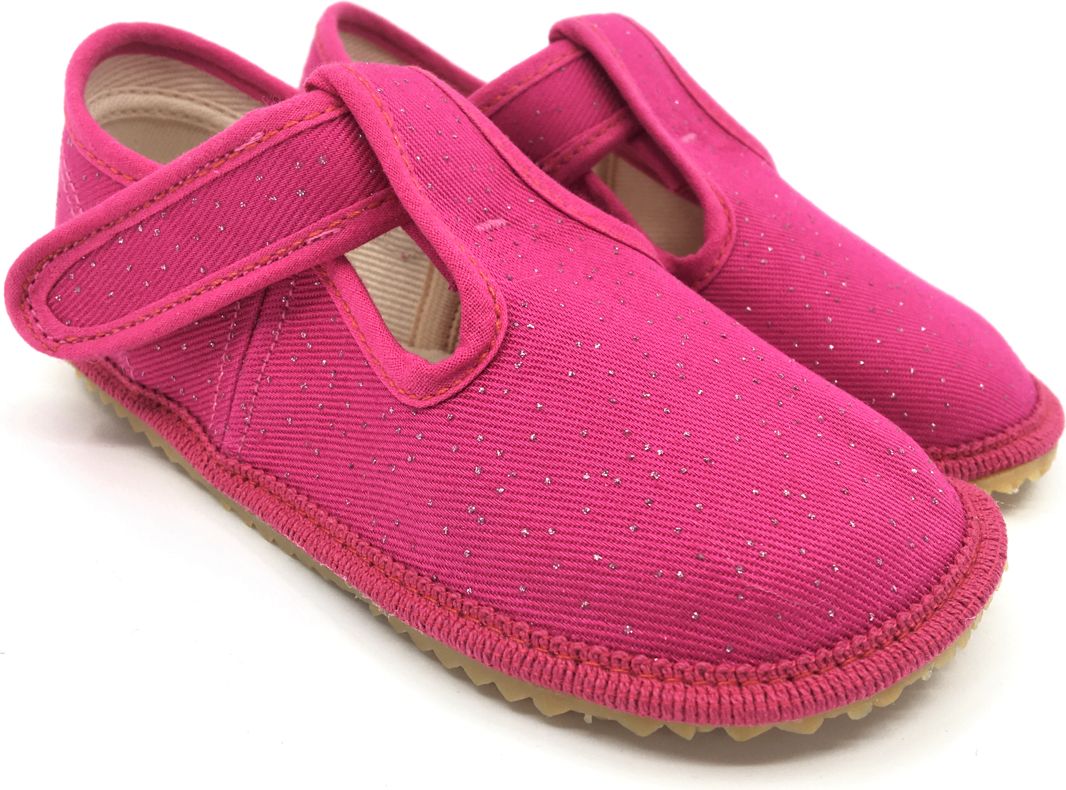 Beda barefoot bačkory růžová třpytka (BF 060010/W) Velikost: 22 - obrázek 3