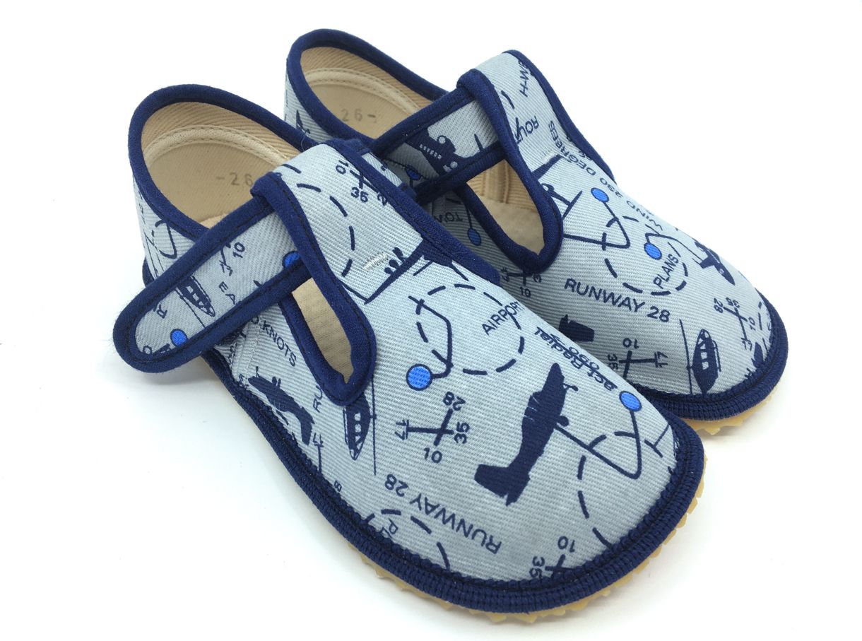 Beda barefoot bačkory šedá letadla (BF 060010/W) Velikost: 22 - obrázek 3