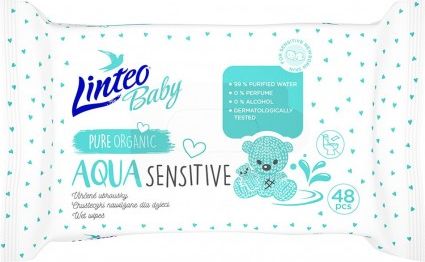 Dětské vlhčené ubrousky Linteo Baby AQUA SENSITIVE 48 ks, Dle obrázku - obrázek 1