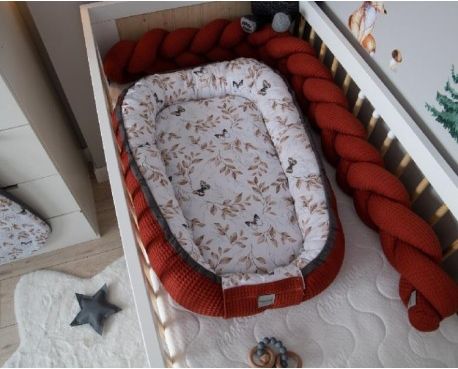 Baby Nellys Oboustranné hnízdečko, kokon Vafel,bavlna, 60 x 90 cm - Motýlci - obrázek 1