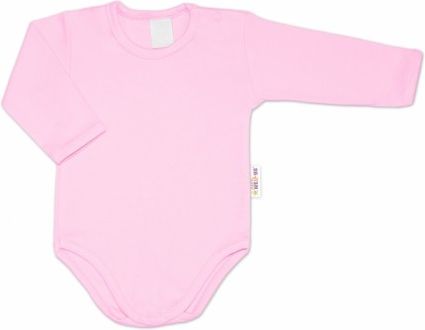 G-baby Kojenecké body dlouhý rukáv - světle růžová, Velikost koj. oblečení 62 (2-3m) - obrázek 1
