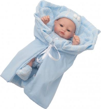 Luxusní dětská panenka-miminko Berbesa Sofie 28cm, Modrá - obrázek 1