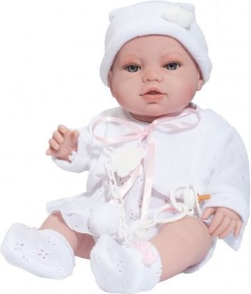 Luxusní dětská panenka-miminko Berbesa Terezka 43cm, Bílá - obrázek 1