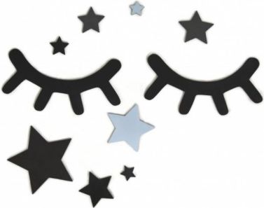 Adam Toys Dekorace na zeď - Spící očka s hvězdičkami, modré