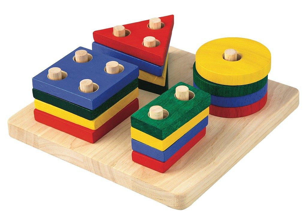 PLAN TOYS Deska s geometrickými tvary - obrázek 1