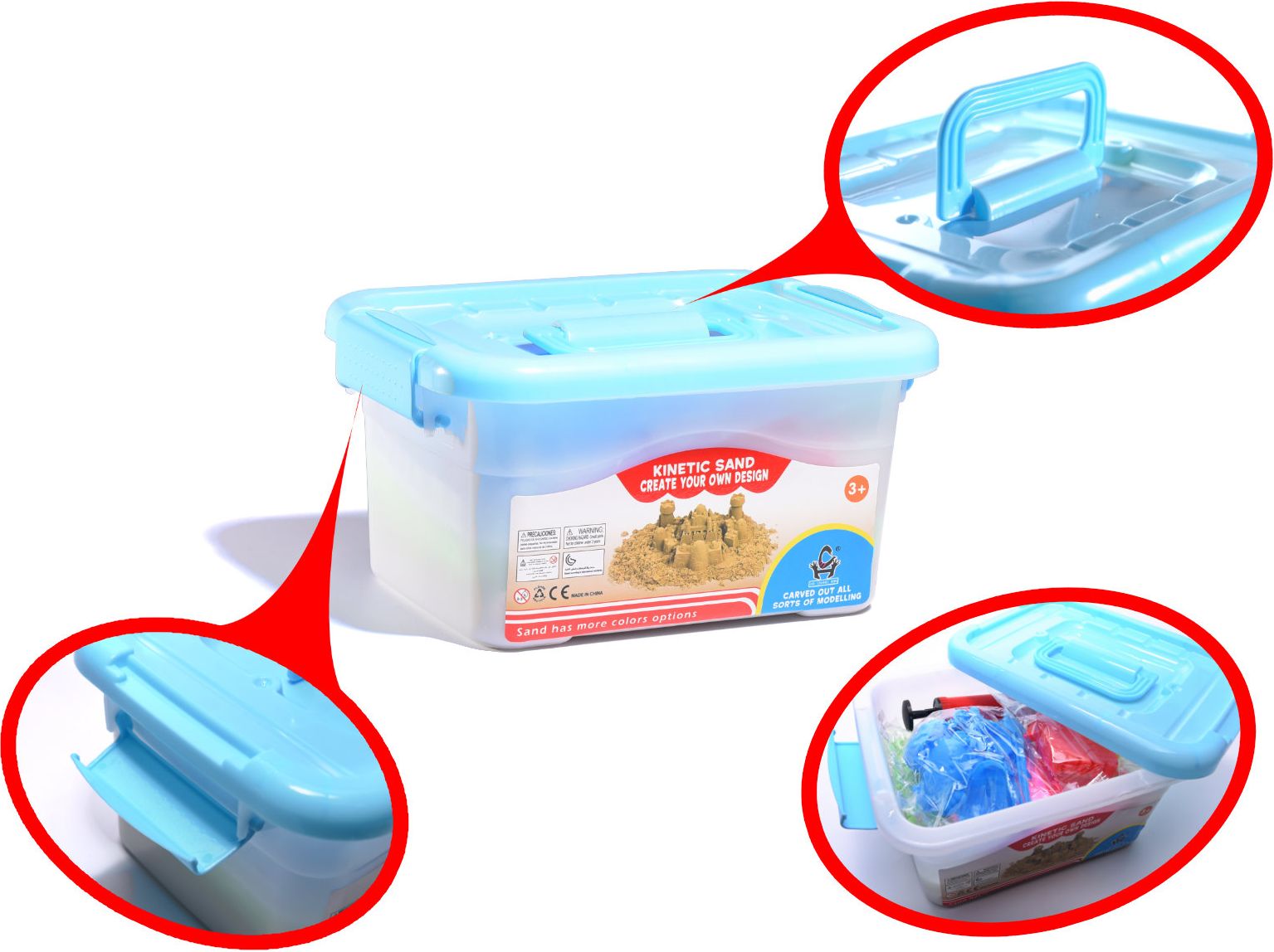 Kinetický písek 2 kg, 16 formiček - obrázek 13