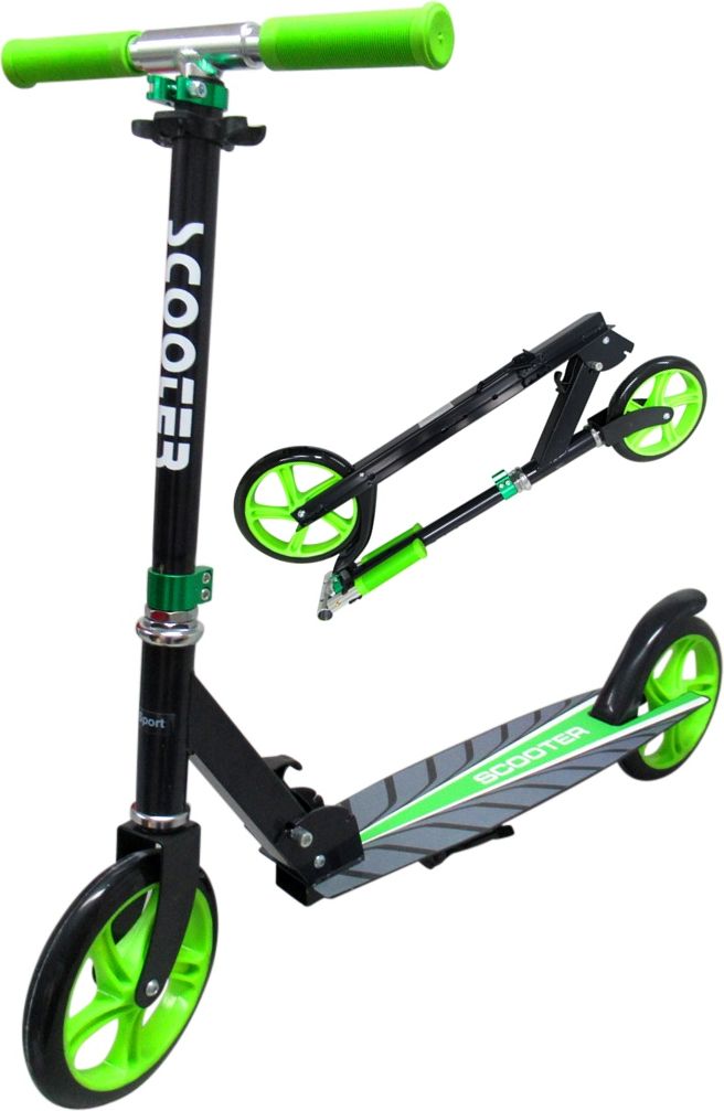 Velká skládací koloběžka Scooter R-sport - zelená - obrázek 1