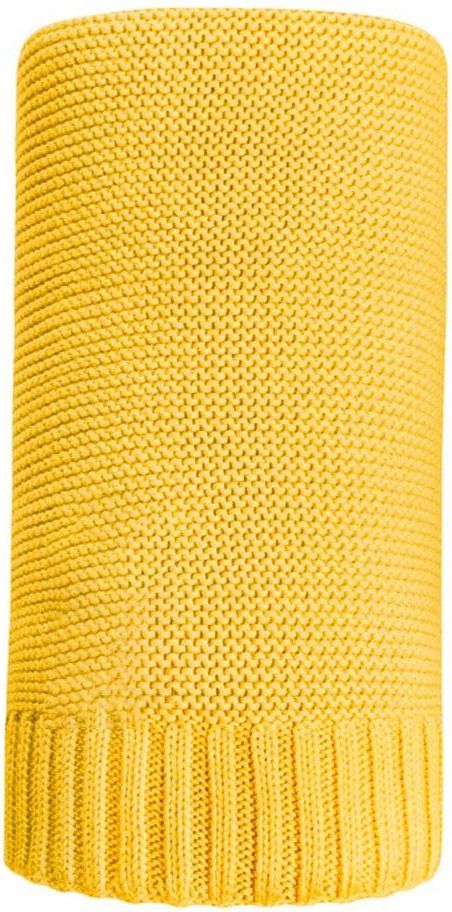 NEW BABY Bambusová pletená deka do kočárku žlutáBavlna/bambus 100x80 cm - obrázek 1