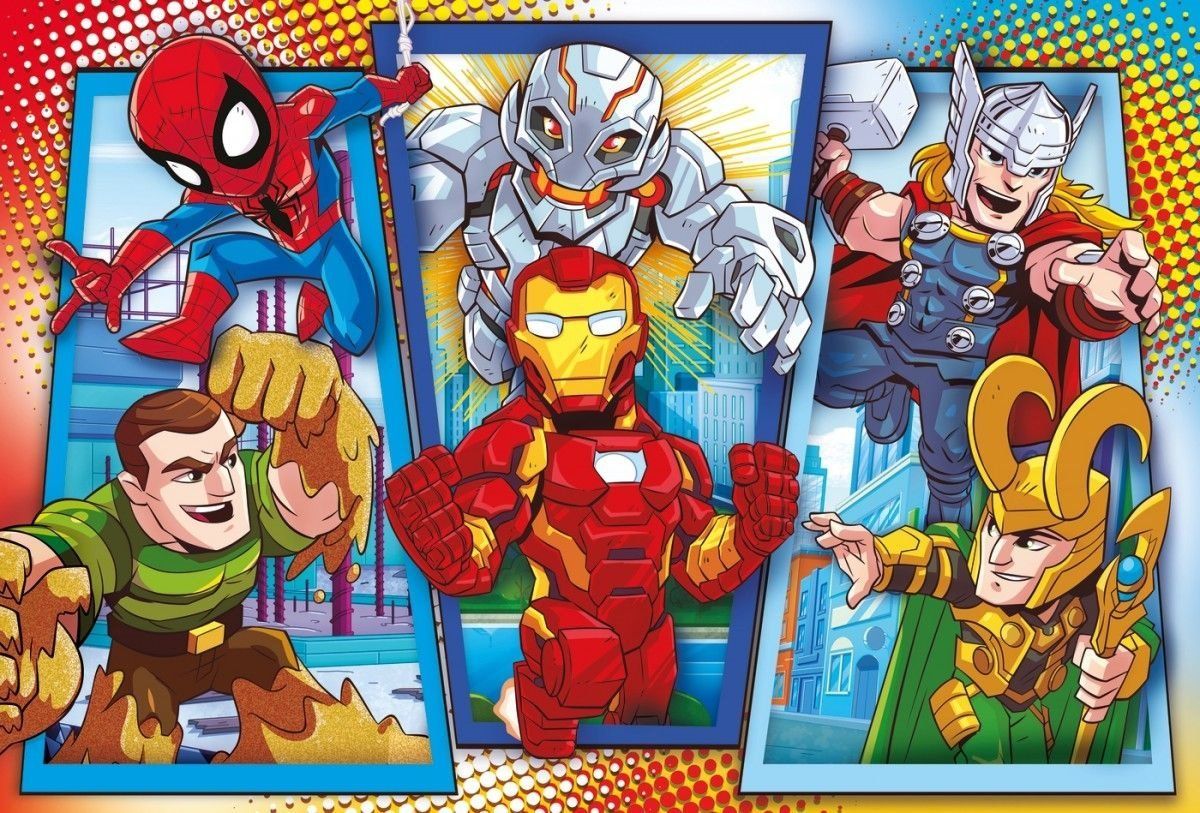 CLEMENTONI Puzzle Marvel Super Hero Adventures MAXI 104 dílků - obrázek 1