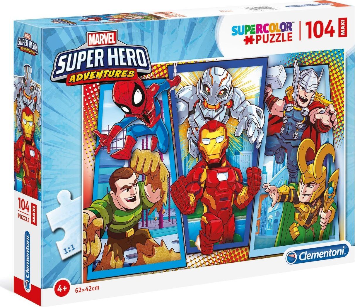 CLEMENTONI Puzzle Marvel Super Hero Adventures MAXI 104 dílků - obrázek 2