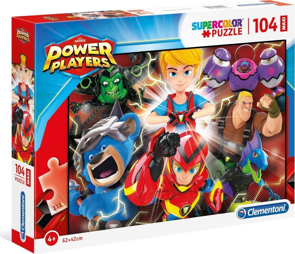 CLEMENTONI Puzzle Power Players MAXI 104 dílků - obrázek 2