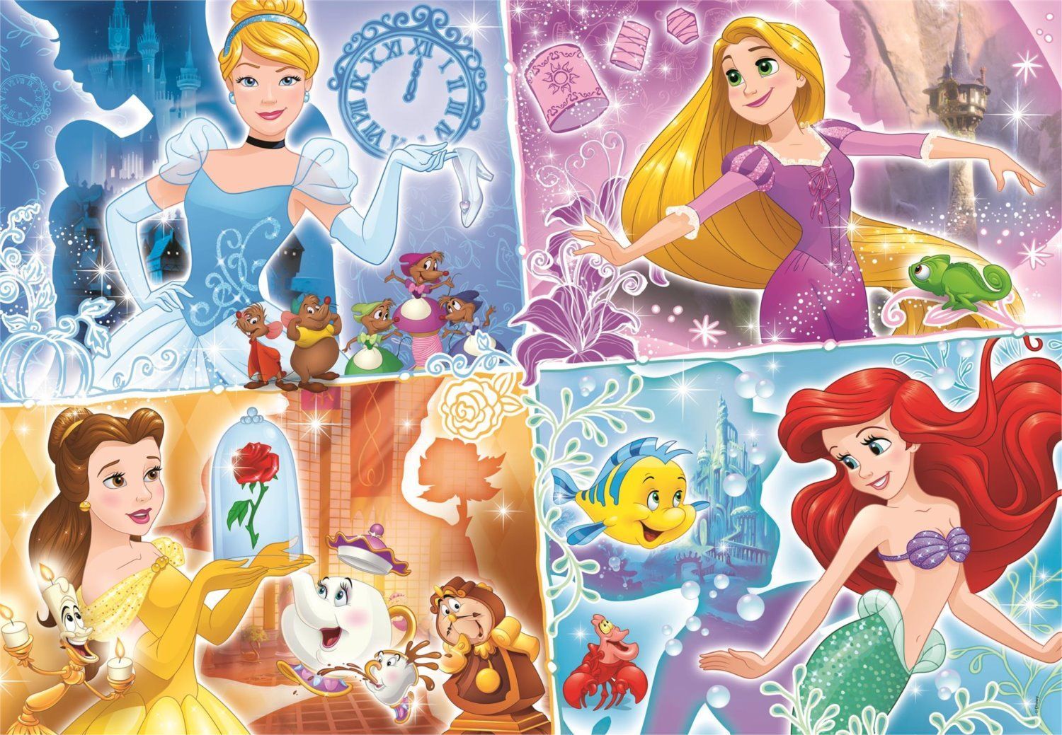 CLEMENTONI Puzzle Disney Princezny 180 dílků - obrázek 1