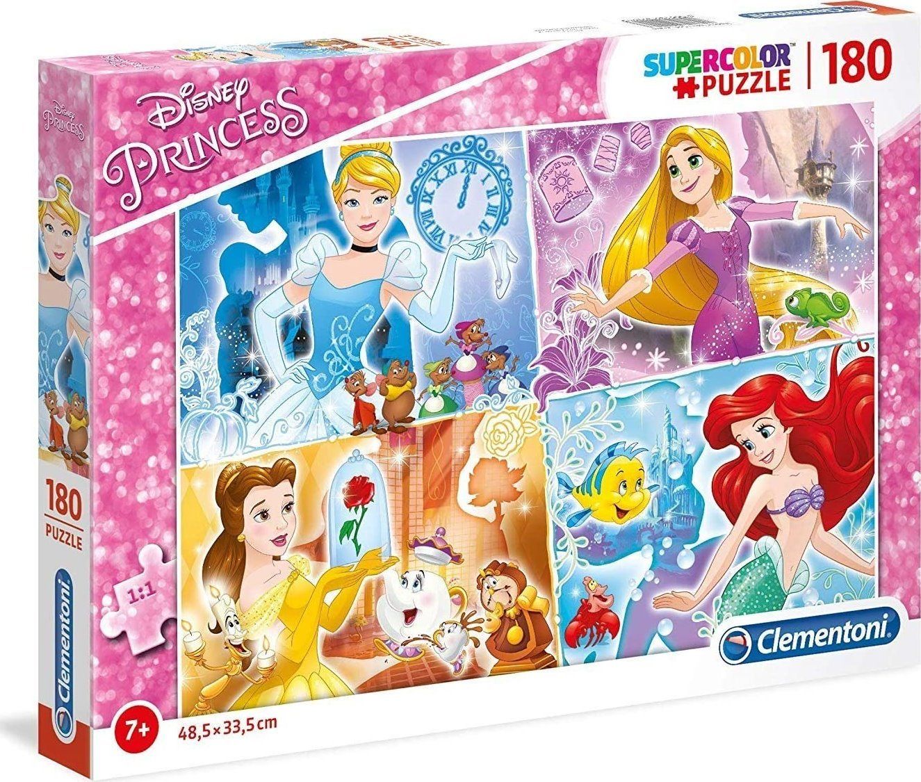 CLEMENTONI Puzzle Disney Princezny 180 dílků - obrázek 2