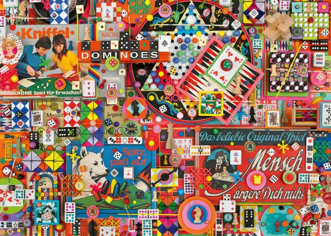 SCHMIDT Puzzle Vintage: Stolní hry 1000 dílků - obrázek 1