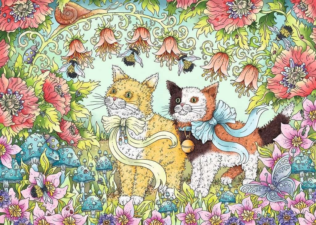 RAVENSBURGER Puzzle Kočičí přátelství 1000 dílků - obrázek 1