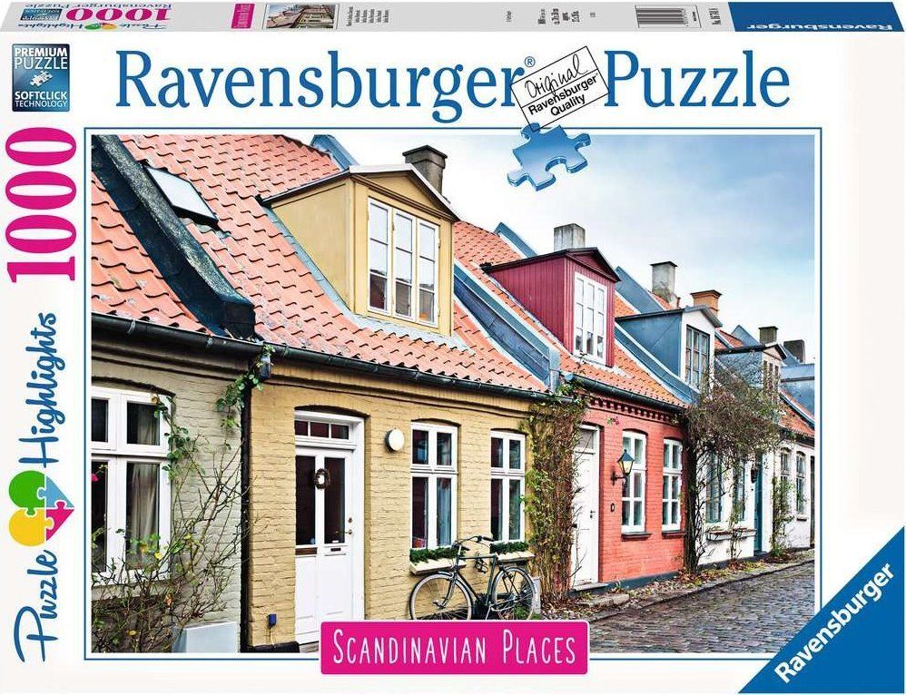 RAVENSBURGER Puzzle Domy v Aarhusu 1000 dílků - obrázek 2