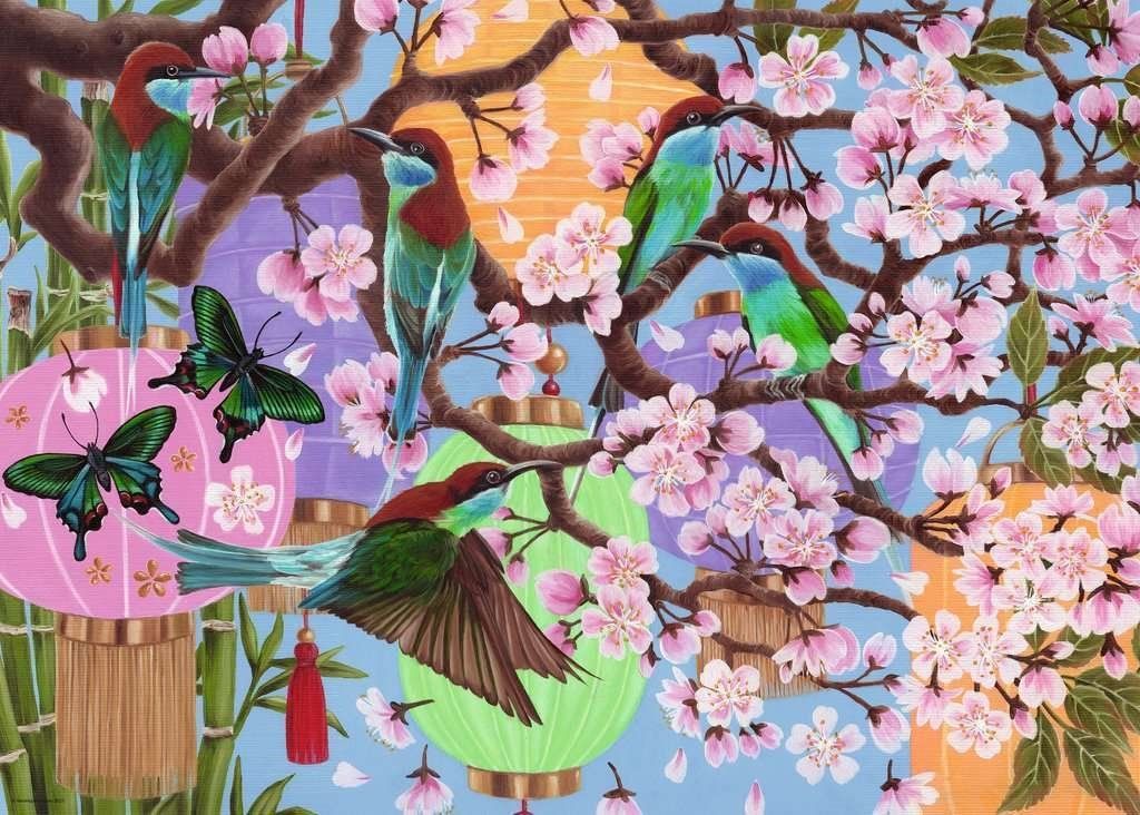 RAVENSBURGER Puzzle Květy třešní 1000 dílků - obrázek 1