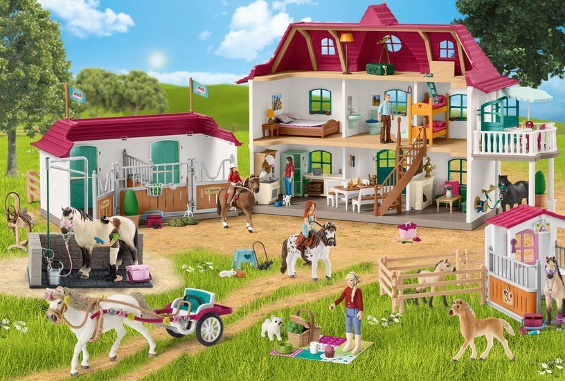 SCHMIDT Puzzle Schleich Na jezdecké farmě 100 dílků + figurka Schleich - obrázek 1