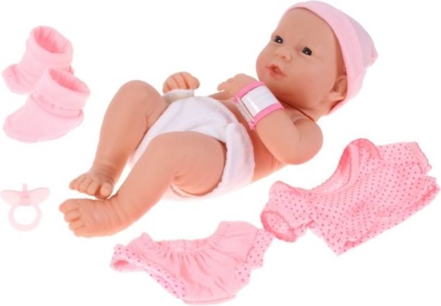 TULIMI Tulimi New Born panenka Lili s oblečením, 35cm - růžová - obrázek 1