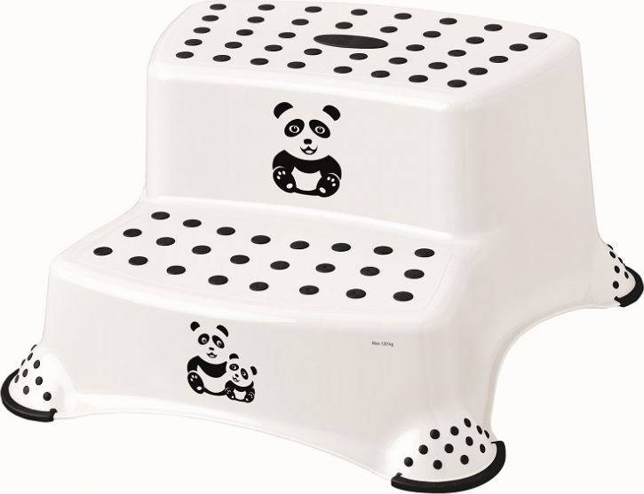 Keeeper Keeeper Stolička - schůdky s protiskluzovou funkcí - Panda, bílý - obrázek 1