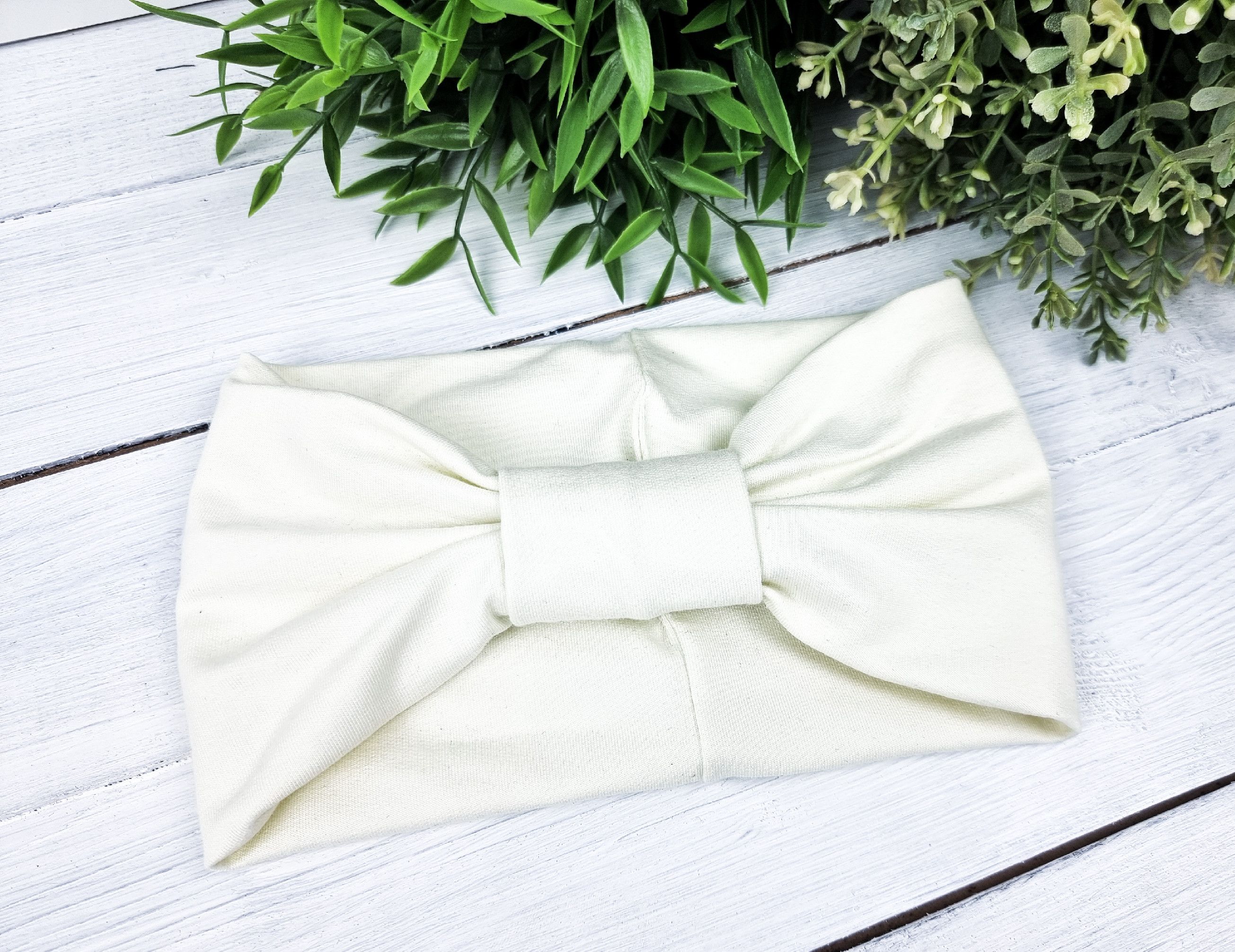 Kulišárny (handmade) BEIGE Turban Čelenka široká VELIKOST: 56