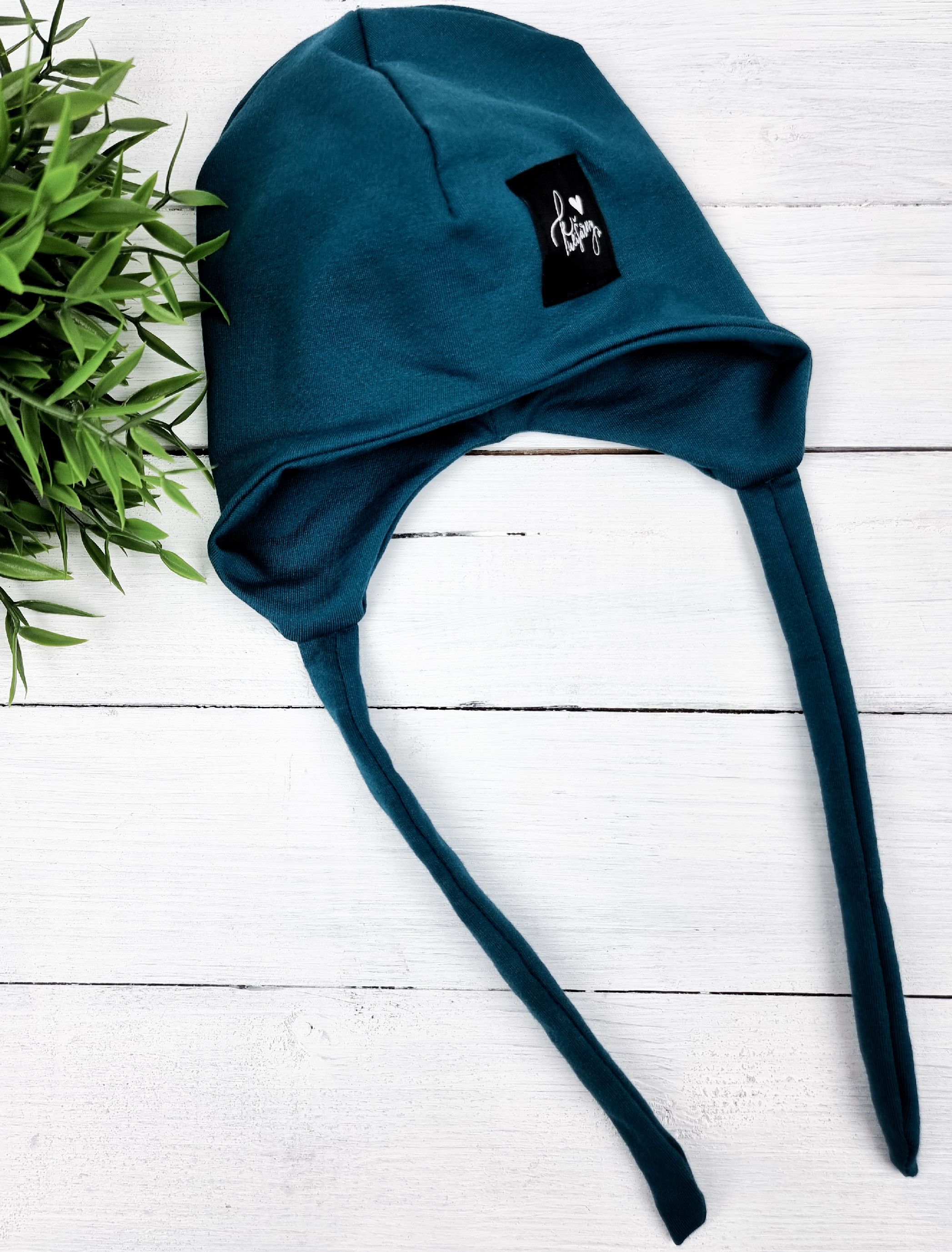 Kulišárny (handmade) Ušanka dvouvrstvá ,,TEAL,, VELIKOST: 1: 56