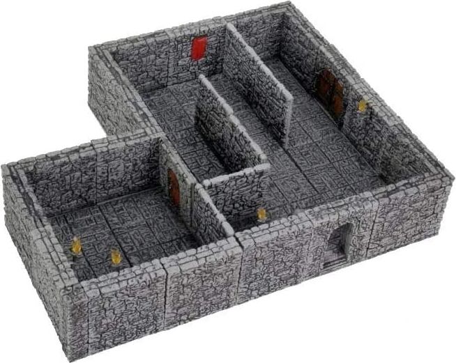 WizKids WarLock Tiles: Dungeon Tiles II - Full Height Stone Walls Expansion - obrázek 1