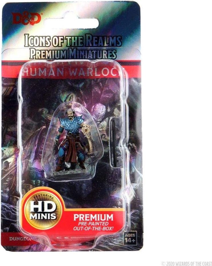 WizKids D&D Icons of the Realms: Premium Painted Figure - Human Warlock Male - obrázek 2