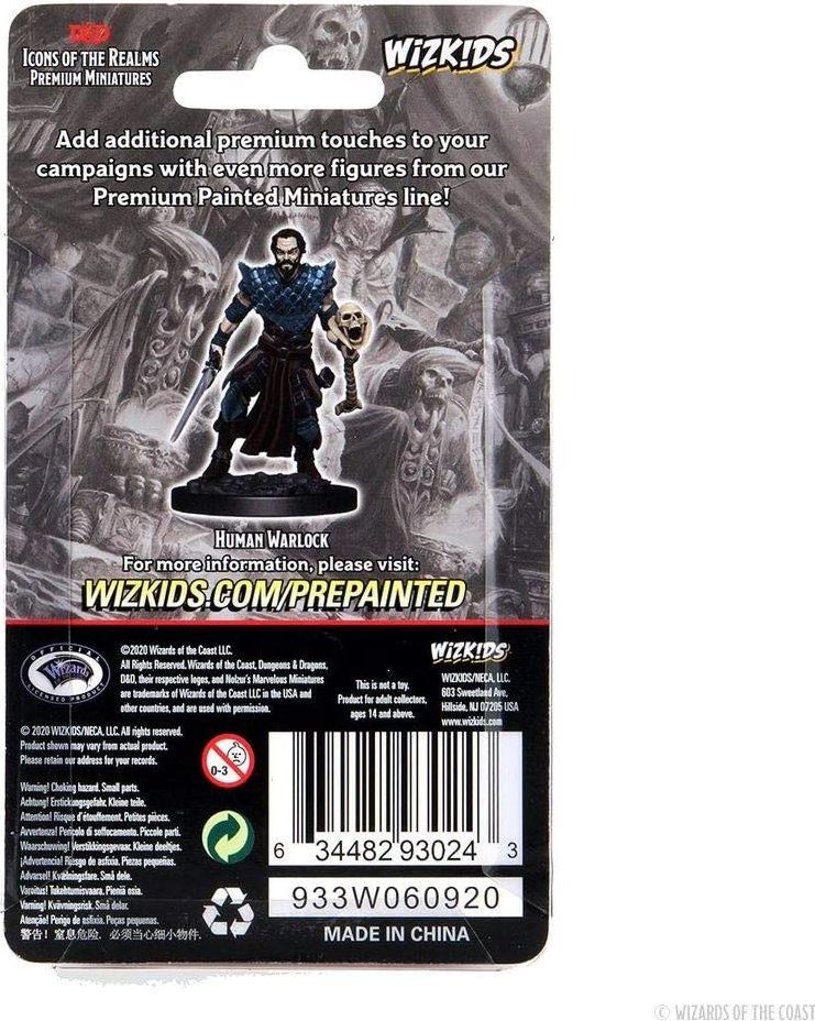 WizKids D&D Icons of the Realms: Premium Painted Figure - Human Warlock Male - obrázek 3