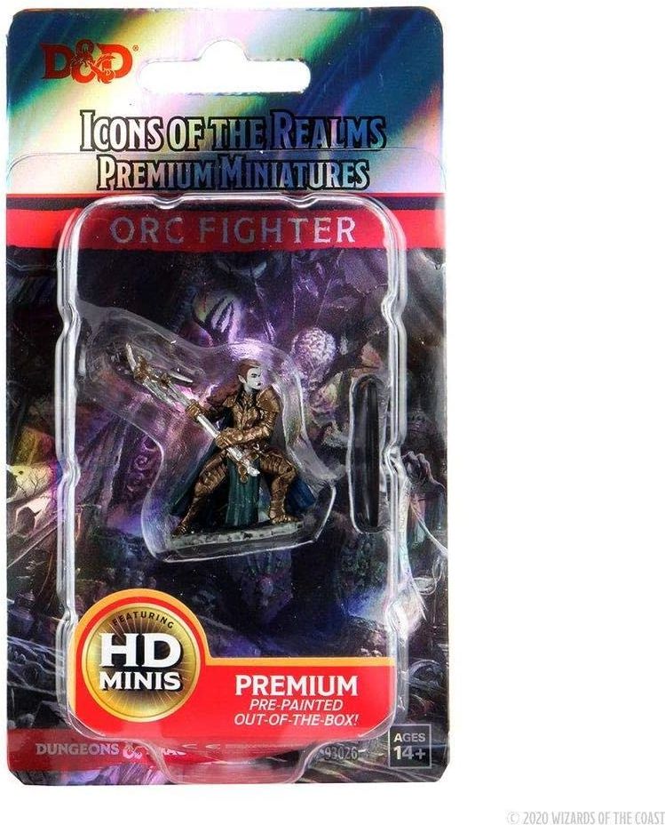 WizKids D&D Icons of the Realms: Premium Painted Figure - Half-Orc Fighter Female - obrázek 2