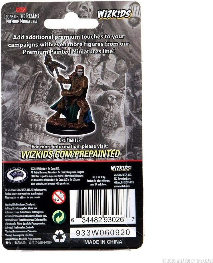 WizKids D&D Icons of the Realms: Premium Painted Figure - Half-Orc Fighter Female - obrázek 3