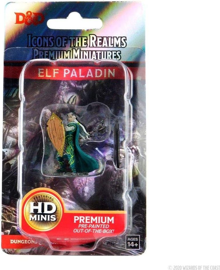 WizKids D&D Icons of the Realms: Premium Painted Figure - Elf Paladin Female - obrázek 2