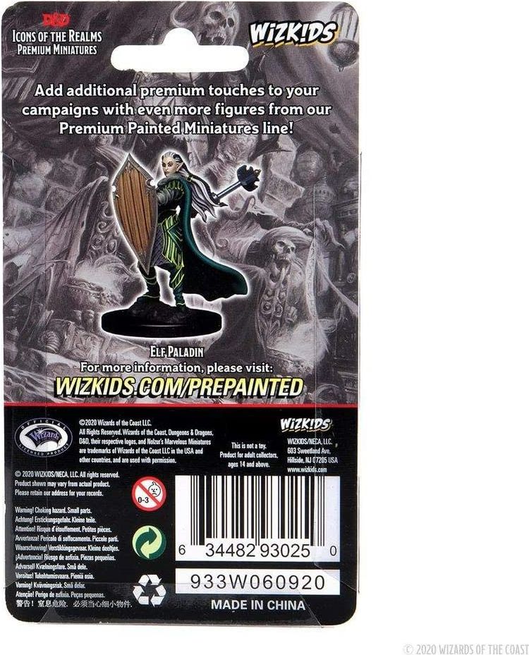 WizKids D&D Icons of the Realms: Premium Painted Figure - Elf Paladin Female - obrázek 3