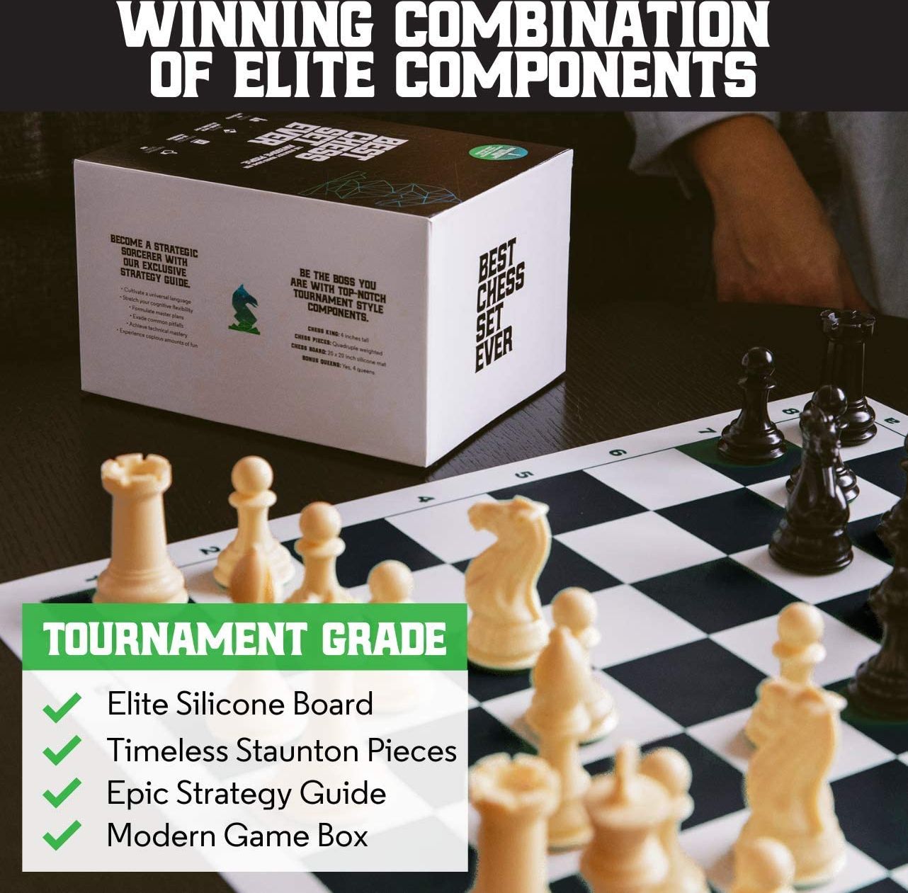 Best Chess Set Ever (Black Board) 3X - obrázek 3
