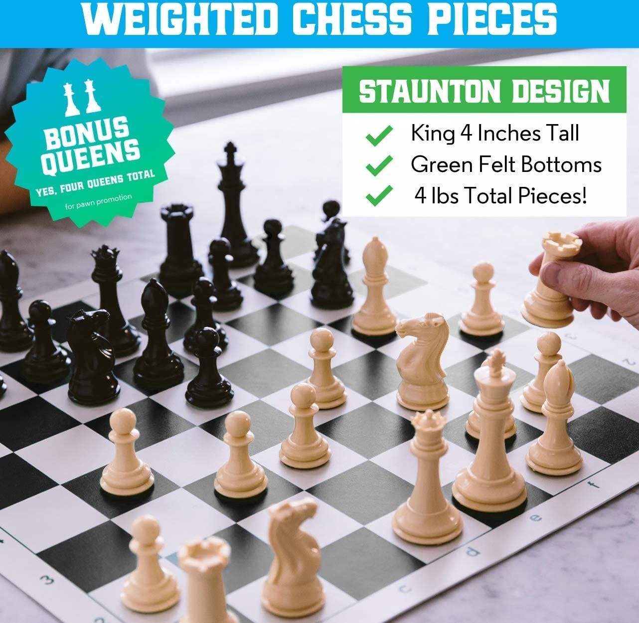 Best Chess Set Ever (Black Board) 3X - obrázek 6