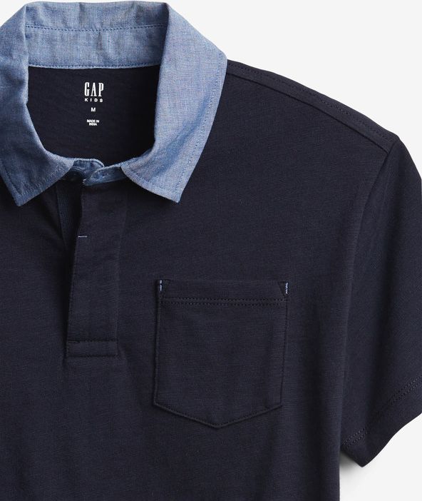 Polo triko dětské GAP | Černá | Chlapecké | XS - obrázek 3