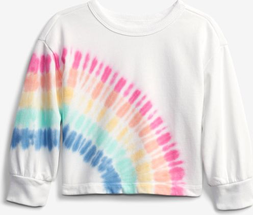 Tie-Dye Mikina dětská GAP | Bílá Vícebarevná | Dívčí | 2 roky - obrázek 1