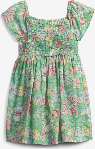 Smocked Floral Šaty dětské GAP | Zelená | Dívčí | 4 roky - obrázek 1
