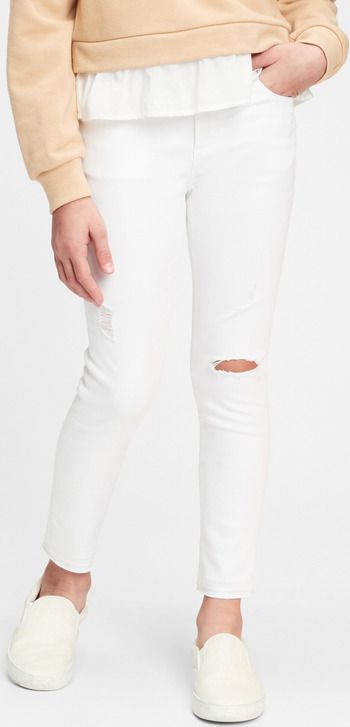 Jeans dětské GAP | Bílá | Dívčí | 7 let - obrázek 1