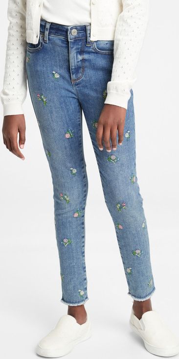 Jeans dětské GAP | Modrá | Dívčí | 10 let - obrázek 3