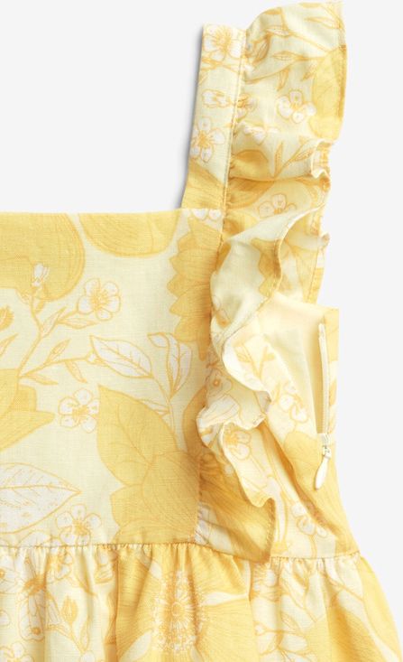 Flutter Apron Šaty dětské GAP | Žlutá | Dívčí | 12-18 měsíců - obrázek 3